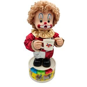 Vintage 1988 Bubbles the Clown 14" Tall Toy Interactive